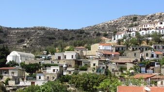 landscape of lefkara village in cyprus