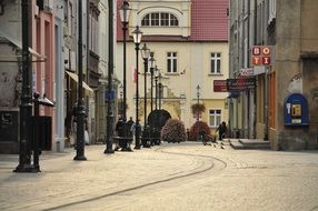 deserted morning on a city street