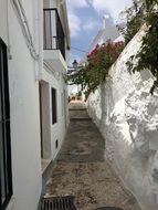 narrow Alley in the village in Spain