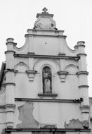 black and white photo of an old building