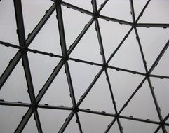 glass roof of triangles