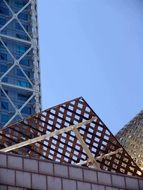 abstract architecture on a building in barcelona