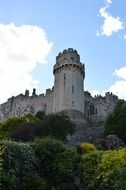 historic medieval castle on a green hill