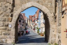 gateway of medieval Siebers Tower, germany, Rothenburg