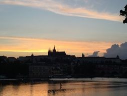 Prague City Sunset