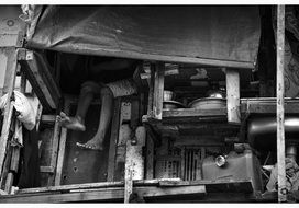 Black and white photo of the lifestyle in Manila