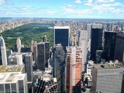 panoramic view of modern architecture on a sunny day