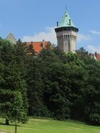 castle in the park in Smolenitsa