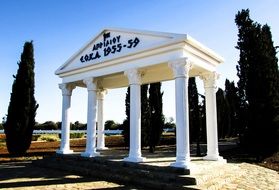 monument with columns in cyprus