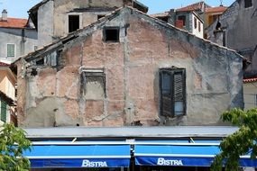 old dilapidated house as a monument