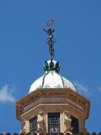 statue on the dome of Tortosa Cathedral