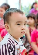 Young kids learning to write