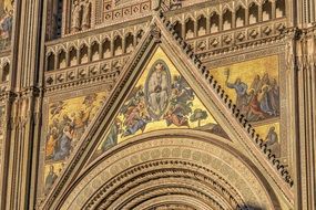 facade of a gothic cathedral in italy