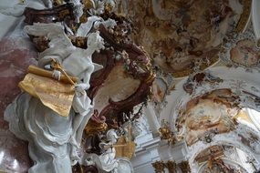 baroque church art in a monastery in germany