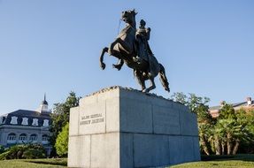 Monument to Andrew Jackson in New Orleans