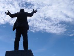 Jim Larkin statue against the sky
