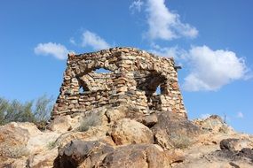 destroyed building in the Arizona Desert