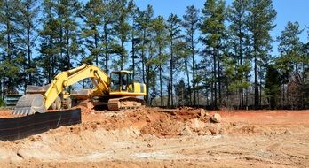 heavy equipment on site