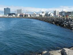 view of Reykjavik promenade