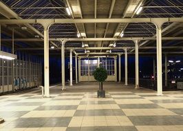 Empty Metro Station at night