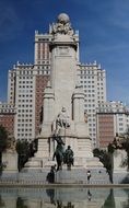 Cervantes monument in Madrid