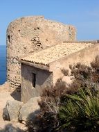 watchtower against blue sky