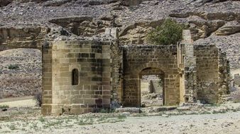 abandoned ruins of a ancient church in Ayios Sozomenos