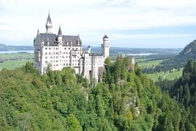 castle in the woods in bavaria