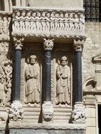 reliefs on the facade of the church of St. Trophime