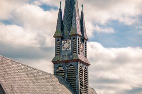 steeple of an dilapidated church