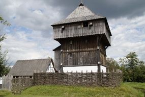 wooden knight's castle in in Bach Ritterburg