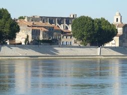 Rhone river in Arles