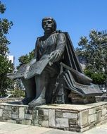 statue of the writer revolutionary in greece