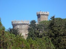 medieval castle in Populonia, tuscany, italy