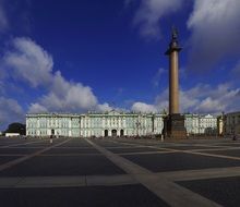 monument in the square near the palace