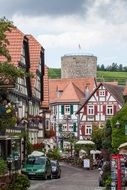panorama of the road to the church in Besigheim
