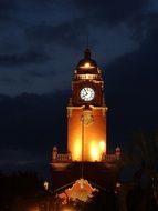 illuminated clock tower
