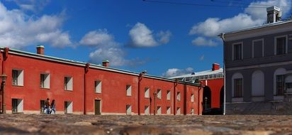 building with red walls