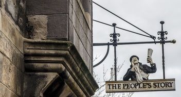 Sign on the facade of a building