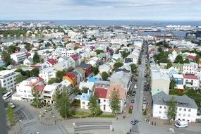 panoramic view of Reykjavik