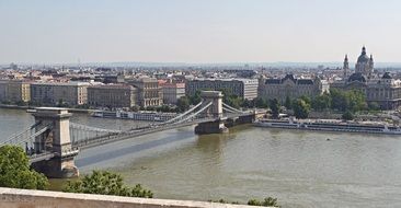 chain bridge over the Danube in Budapest