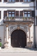 Balcony on a beautiful facade