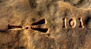 Rock Carving, Naval Landmark on sandstone