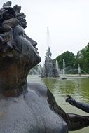 Picture of the marble Statue and fountain