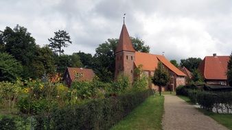 brick buildings on the farm