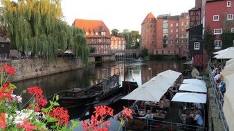 Romantic atmosphere in old town, germany, lÃ¼neburg