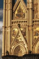 Historical beautiful Orvieto Cathedral in Italy