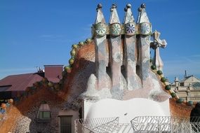 building details in Park GÃ¼ell, Barcelona