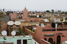 panoramic view of brown architecture in morocco