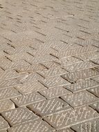 paving stones on the road close up